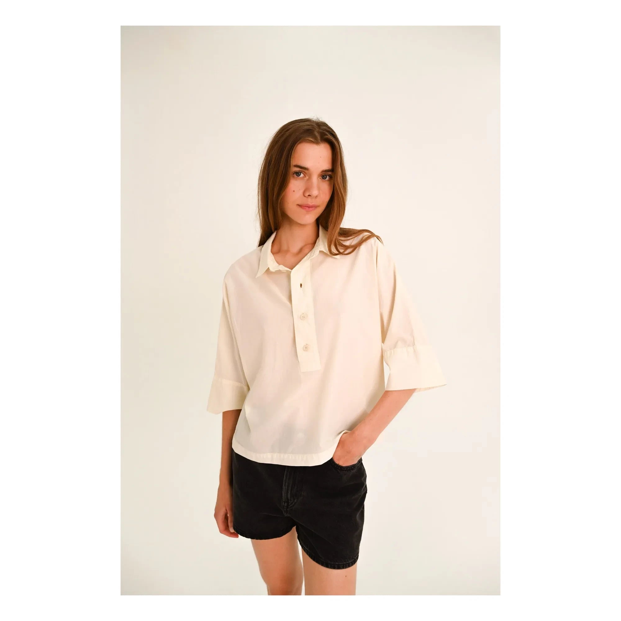 Sacrécoeur - Camisa Jodie Popelina | Crudo