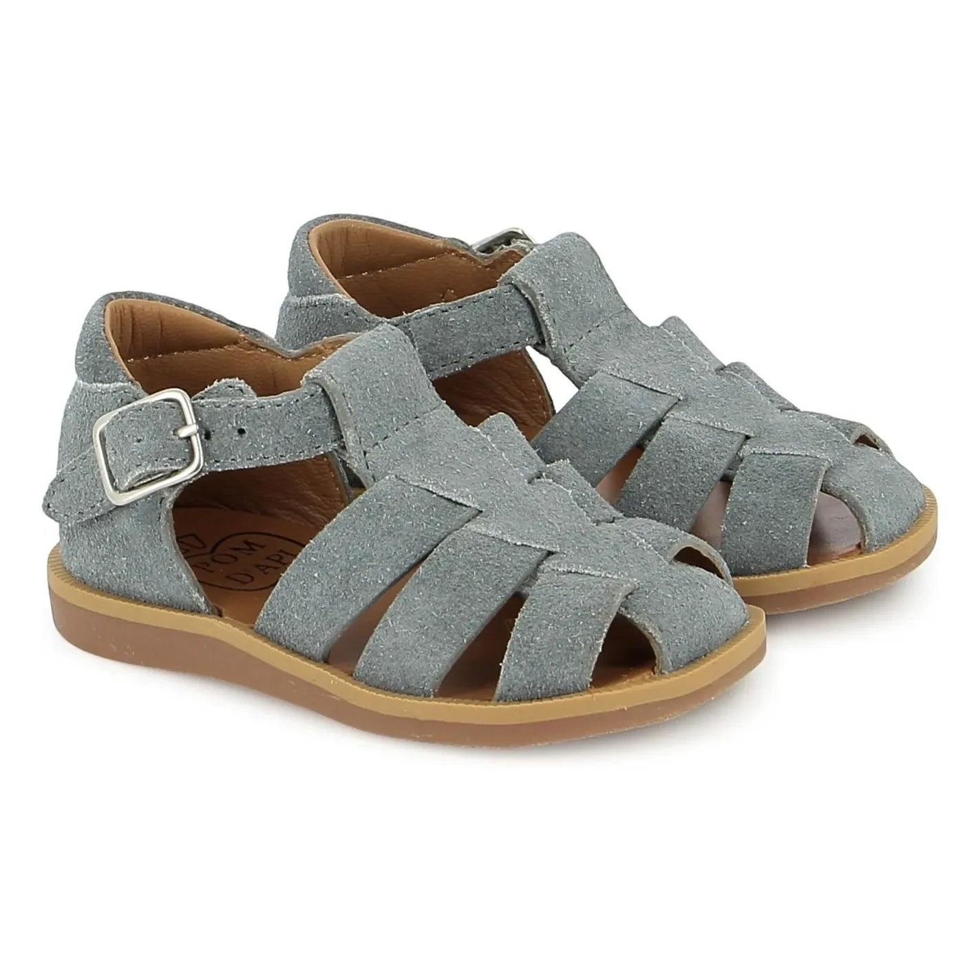 Pom d'Api - Sandalias de terciopelo Poppy Daddy | Gris