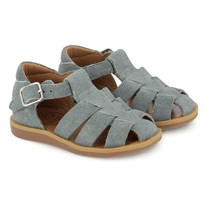 Pom d'Api - Sandalias de terciopelo Poppy Daddy | Gris