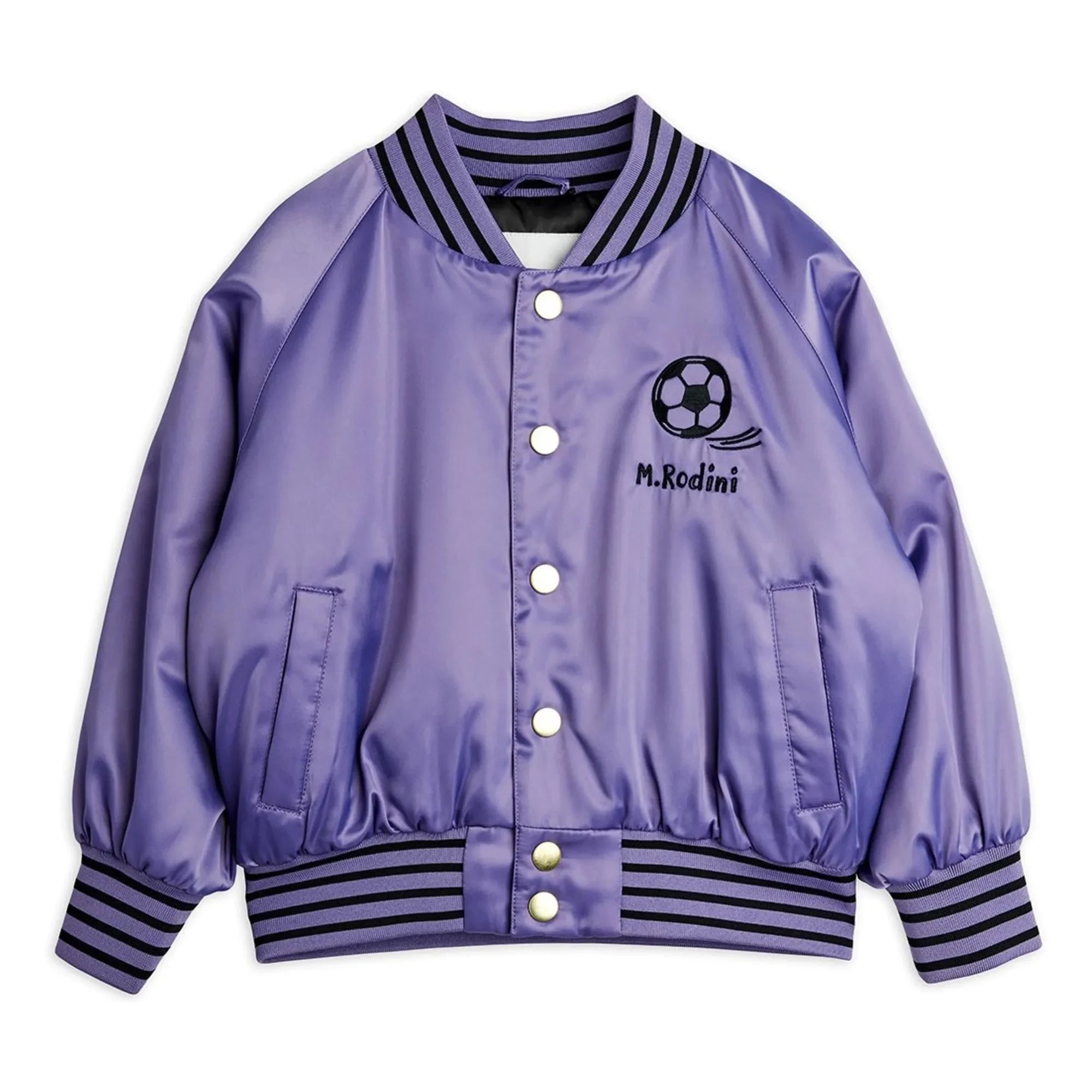 Mini Rodini - Bomber de fútbol de satén Fibras recicladas | Morado