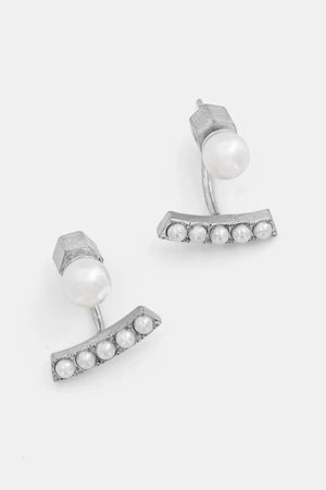 Pendientes de latón con circonitas AllSaints para mujer