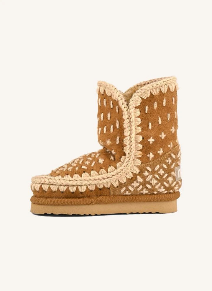 Mou - Botas Eskimo Sashiko | Cognac