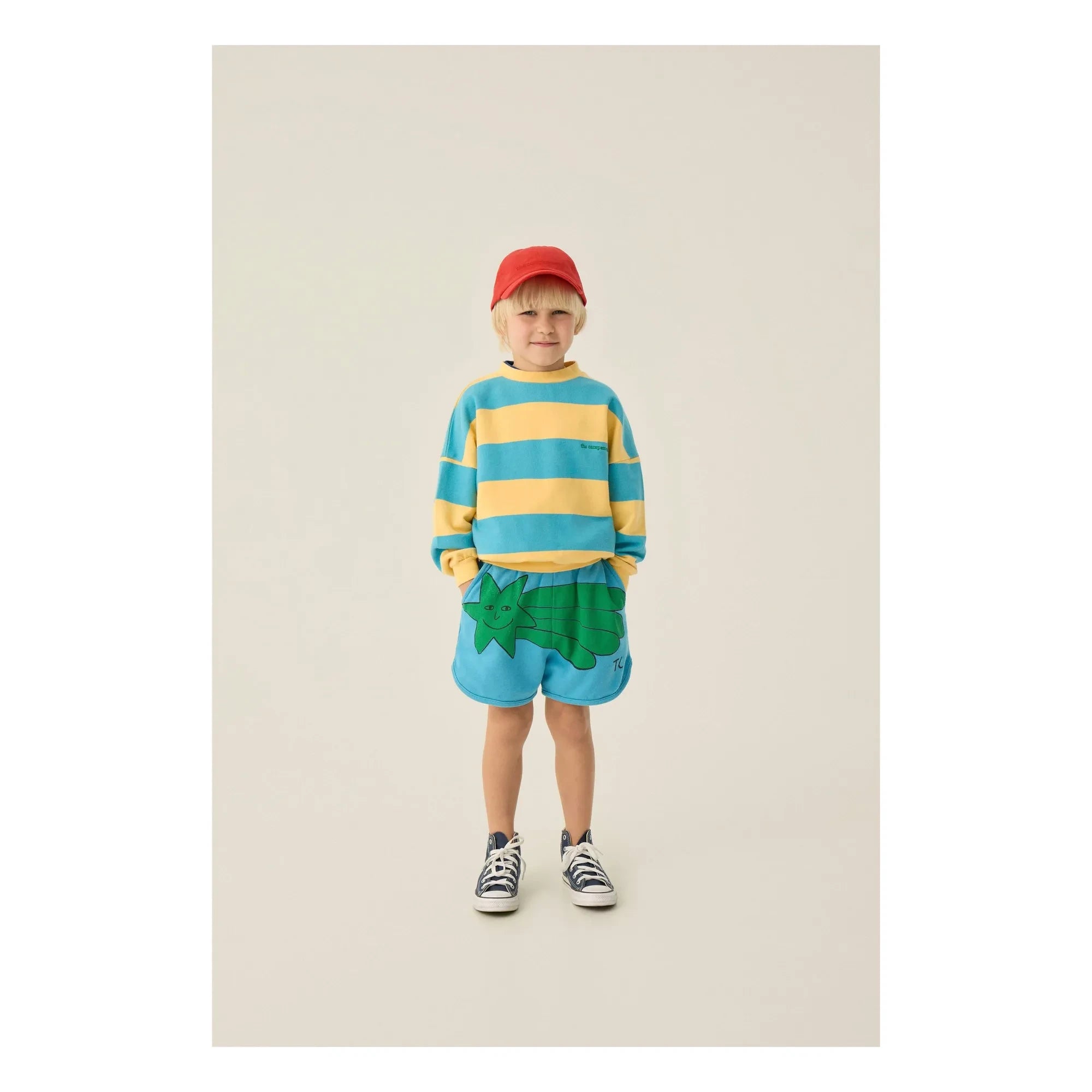 The Campamento - Sudadera de rayas oversize | Amarillo