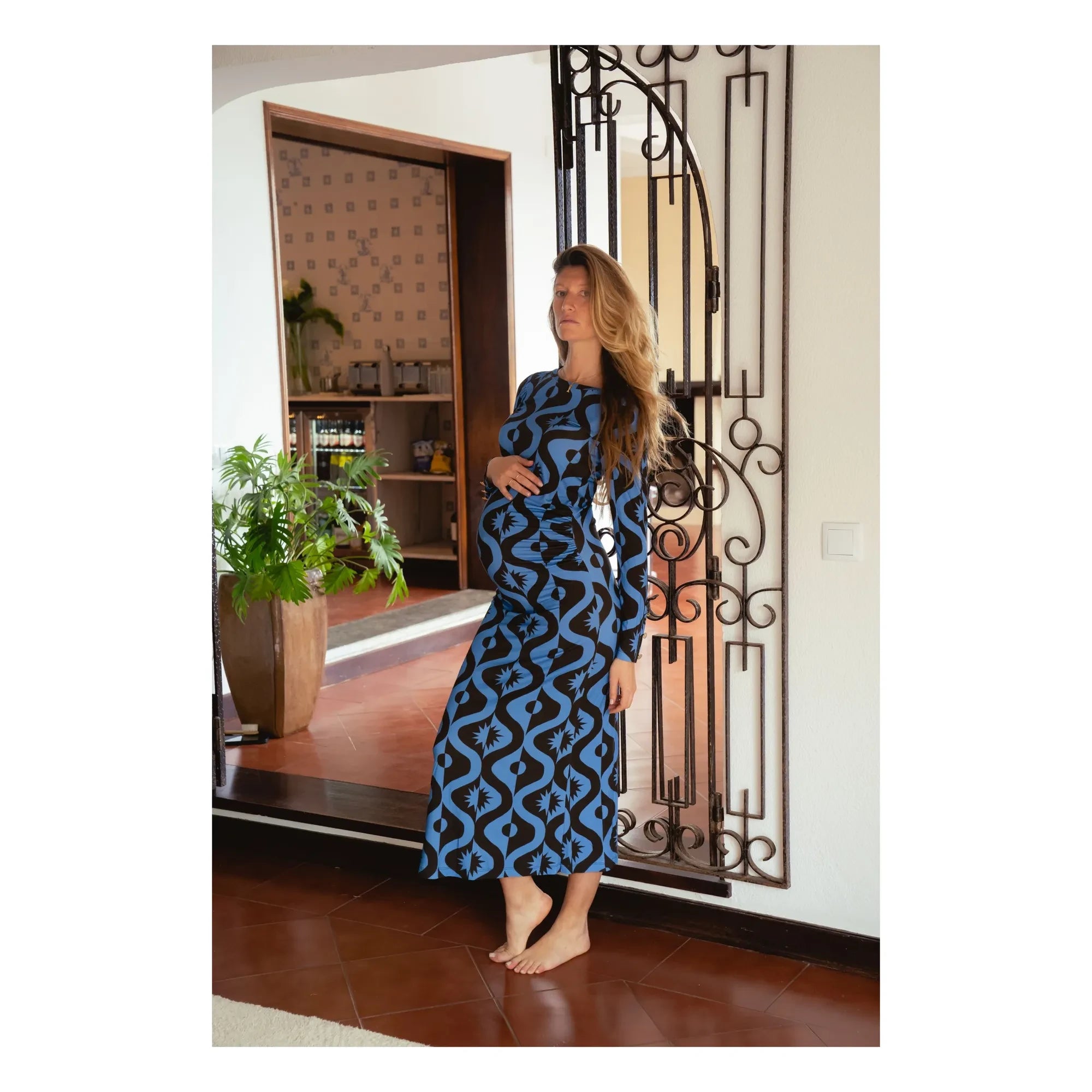 Paloma Collection - Thelma Dolgun Ay Elbisesi | Azure mavi