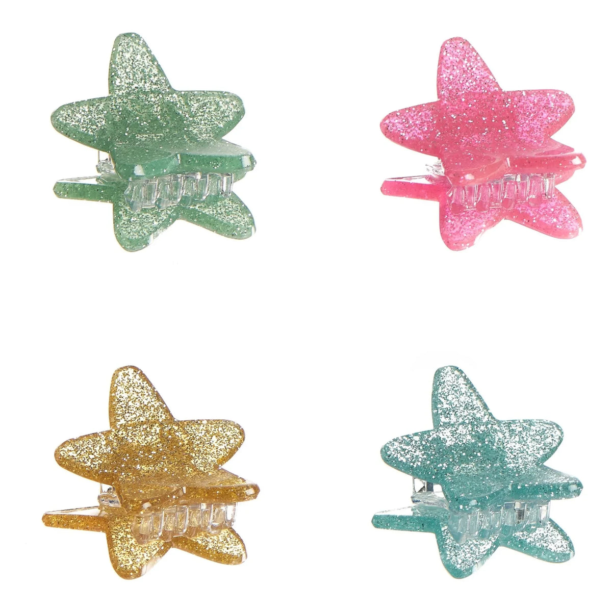 Rockahula Kids - Set de 4 Pasadores con Purpurina en Forma de Estrella | Dorado