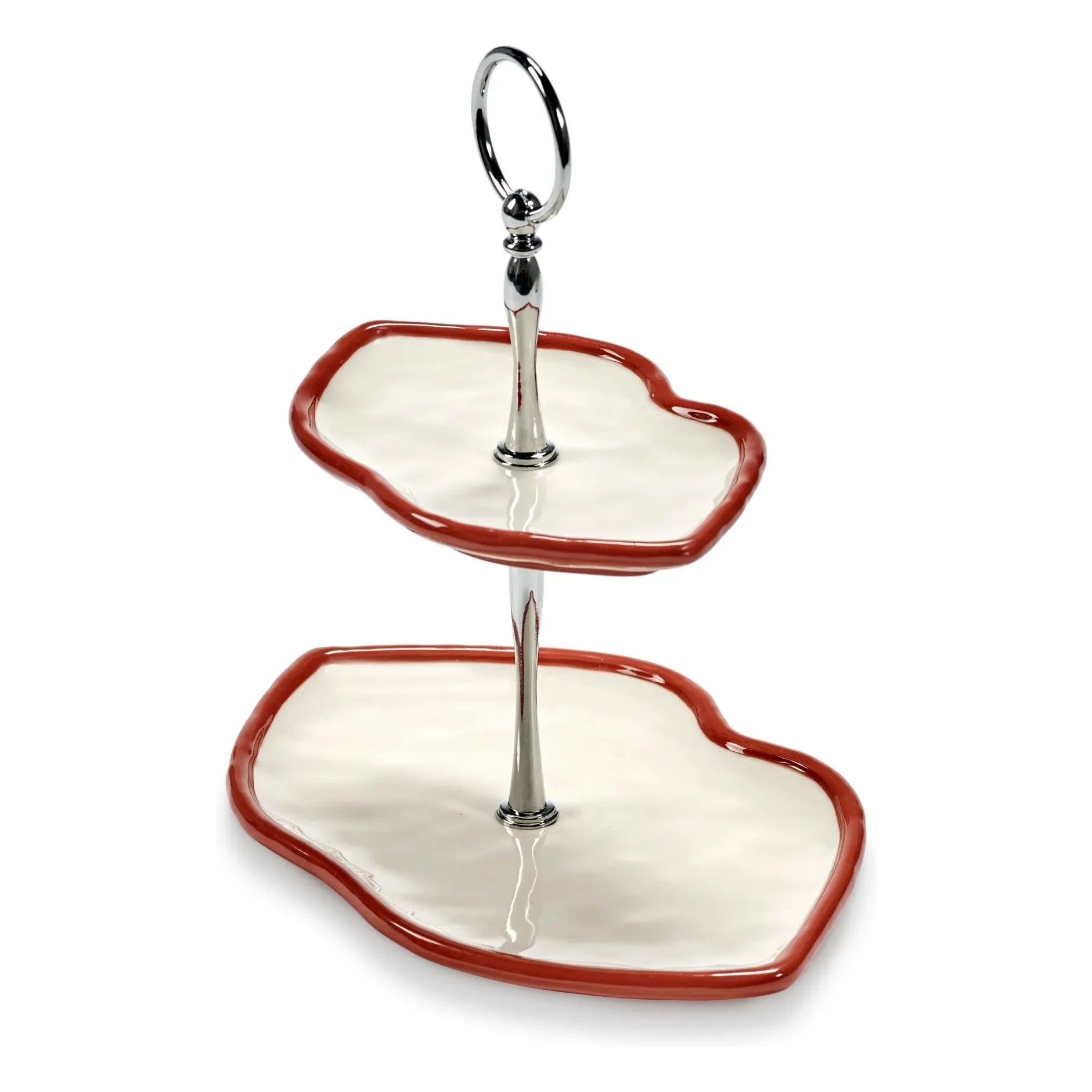 Serax - Expositor de tartas de 2 niveles, Wouters & Hendrix | Rojo