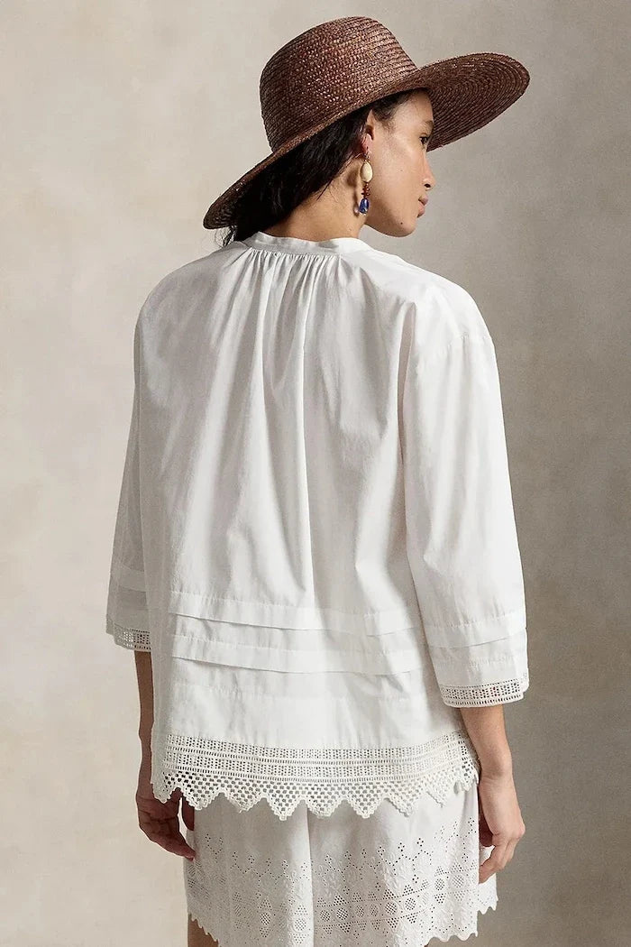 Blusa de algodón para mujer Polo Ralph Lauren