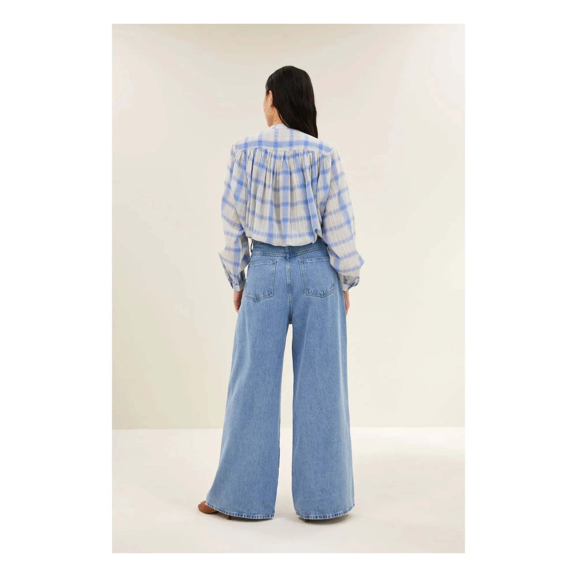 By Bar - Nyka Blusa de algodón | Azul