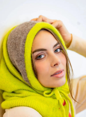 K'puche - Superior Sudadera con Capucha de Alpaca | Marrón Taupe