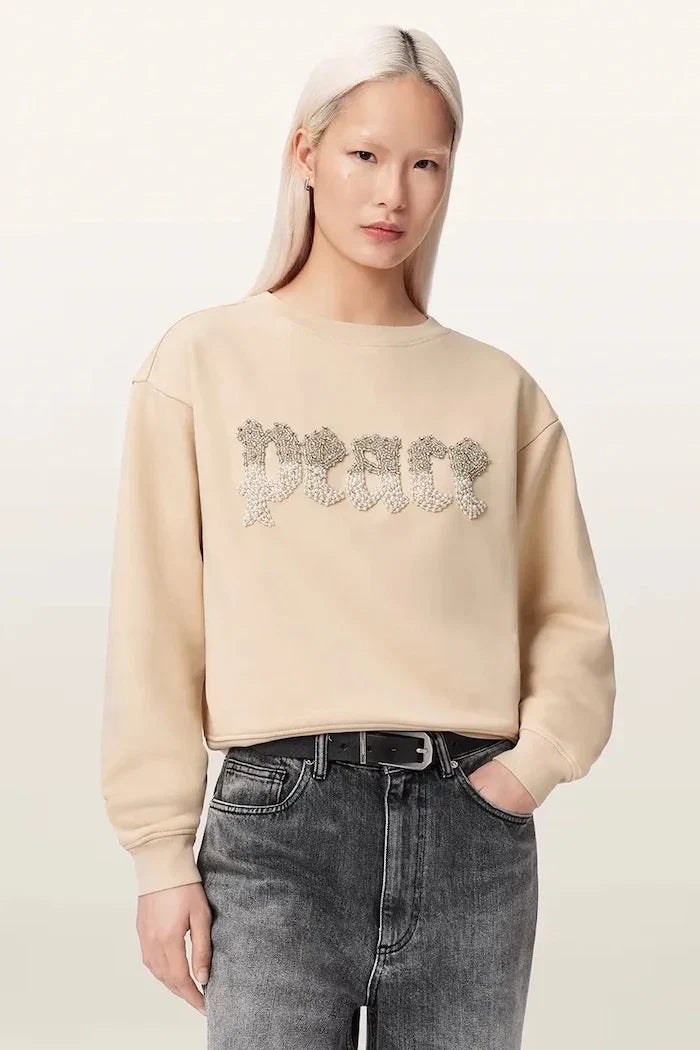 Sudadera AllSaints de algodón PEACE para mujer