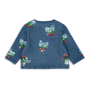 Konges Sløjd - Chaqueta vaquera de lentejuelas Magot de algodón orgánico | Azul