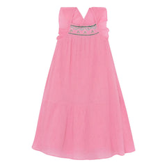Bonton - Vestido con fruncido Neptune | Rosa chicle
