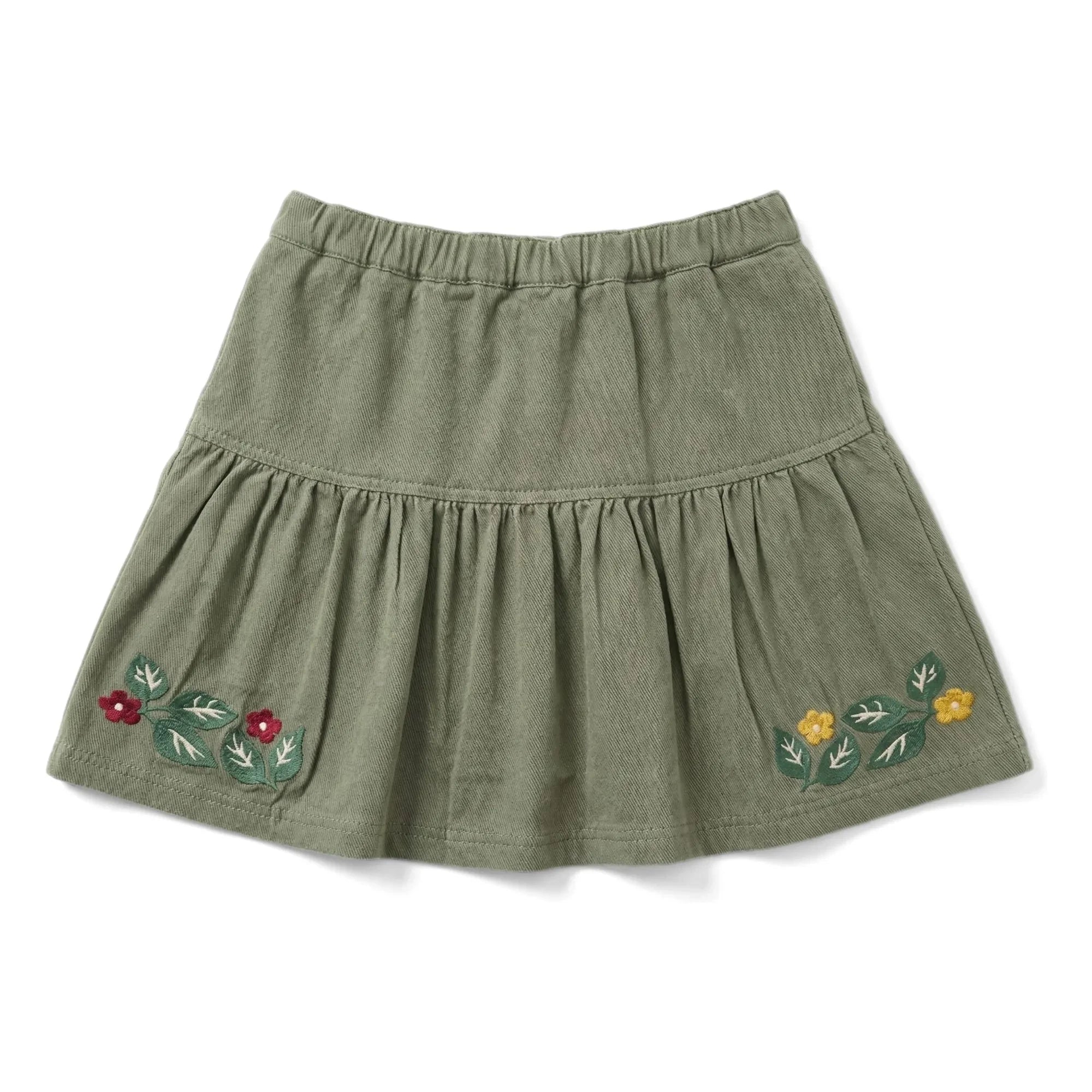Hundred Pieces - Falda Kaya Fleurie | Verde almendra