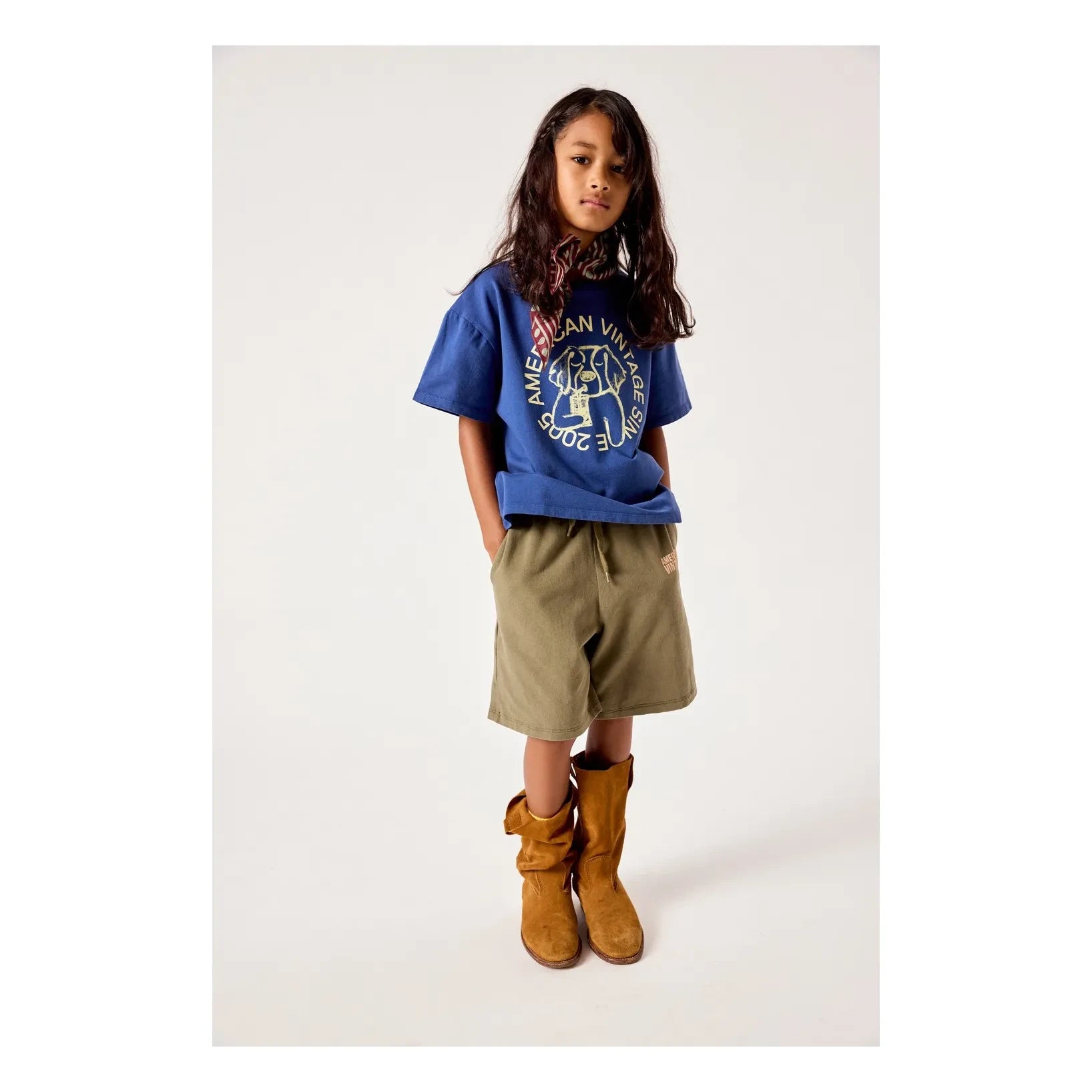 American Vintage - Camiseta para Perro Fizvalley | Azul