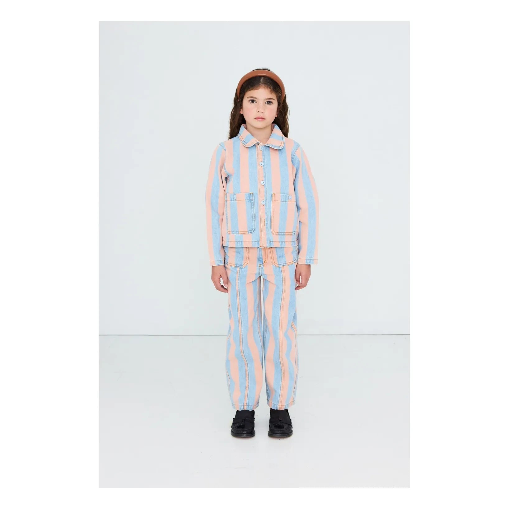 Tinycottons - Çizgili Jean | Açık Mavi