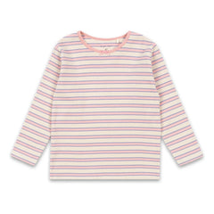 Konges Sløjd - Camiseta acanalada a rayas Ella Algodón orgánico | Rosa