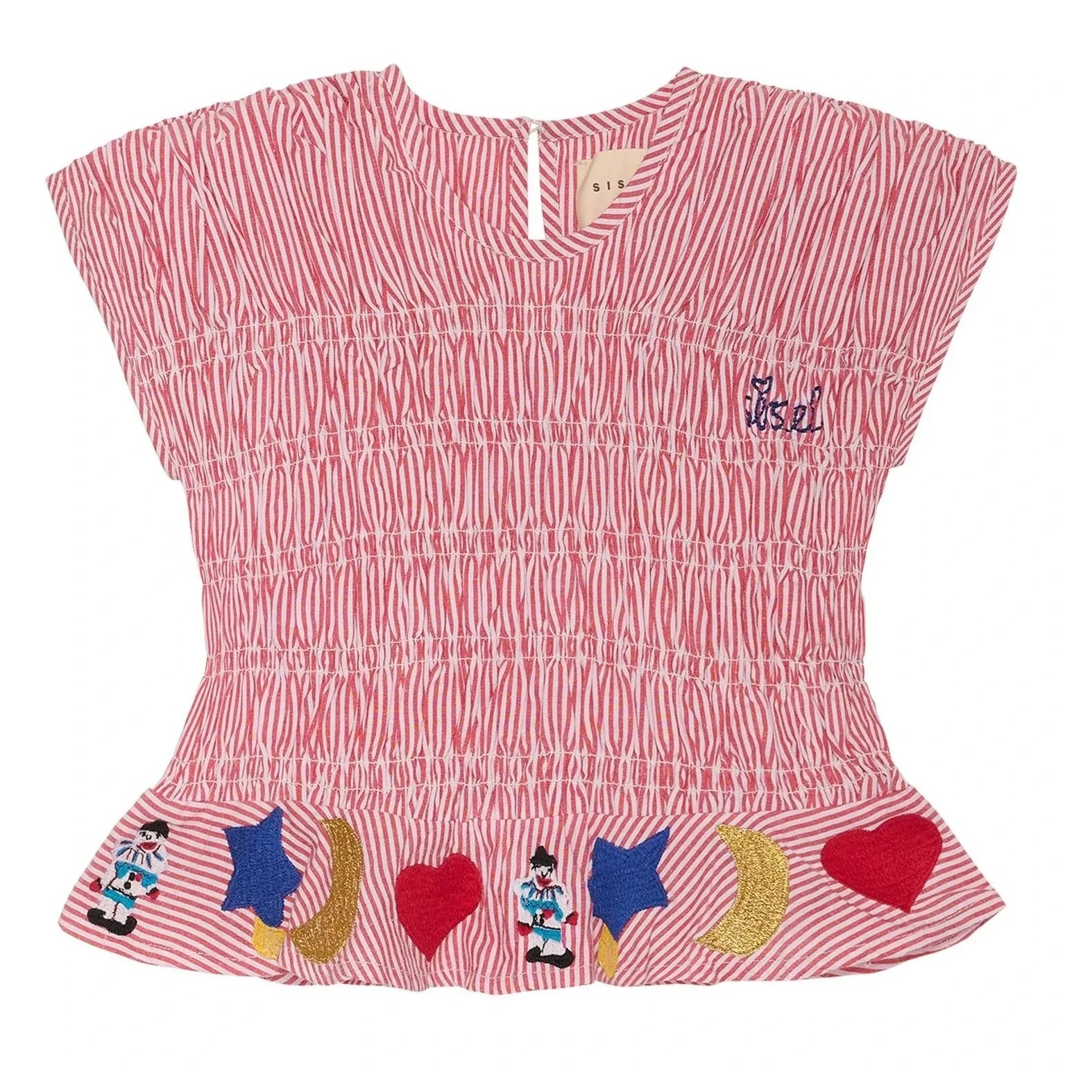 SISSEL EDELBO - Top Smocked Rayas Izquierdas - Colección Infantil | Rojo
