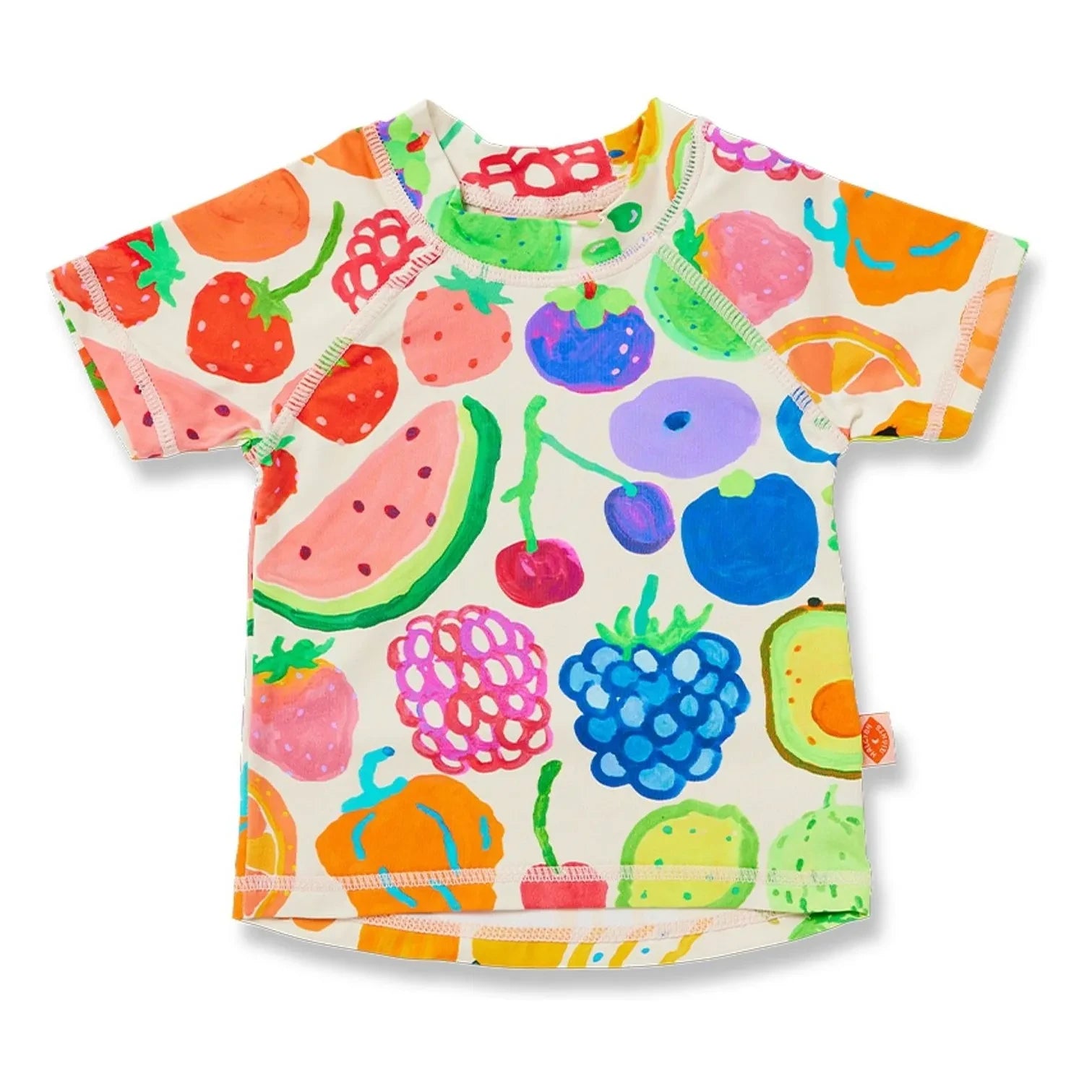 Halcyon Nights - Camiseta de baño de lycra de protección UV reciclada Fruit | Crudo
