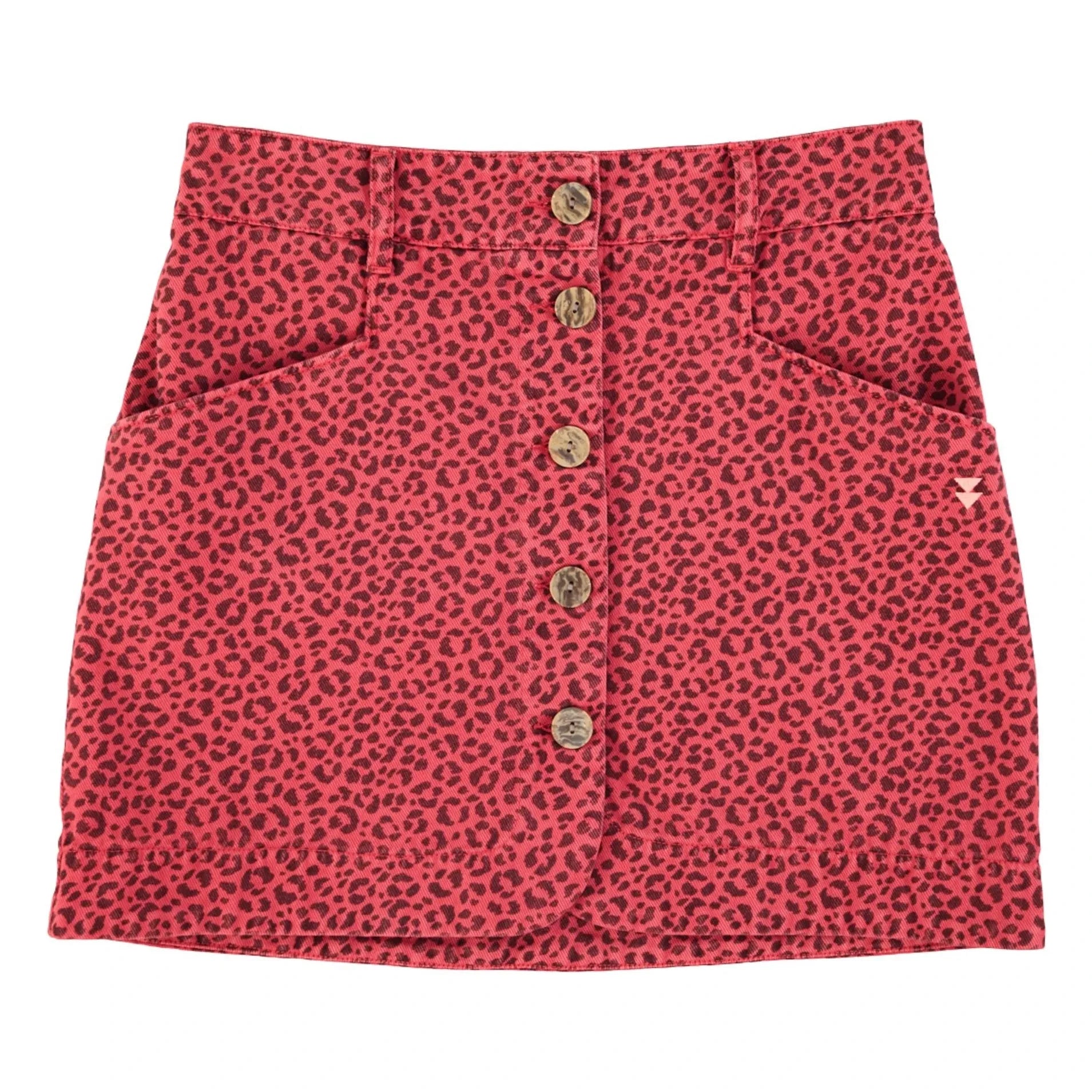 Sisters Department - Falda de algodón con estampado de leopardo | Frambuesa