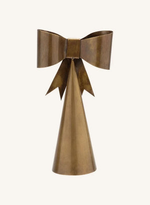 Anna + Nina - Radiant Ribbon adorno para la parte superior del árbol de Navidad | Dorado