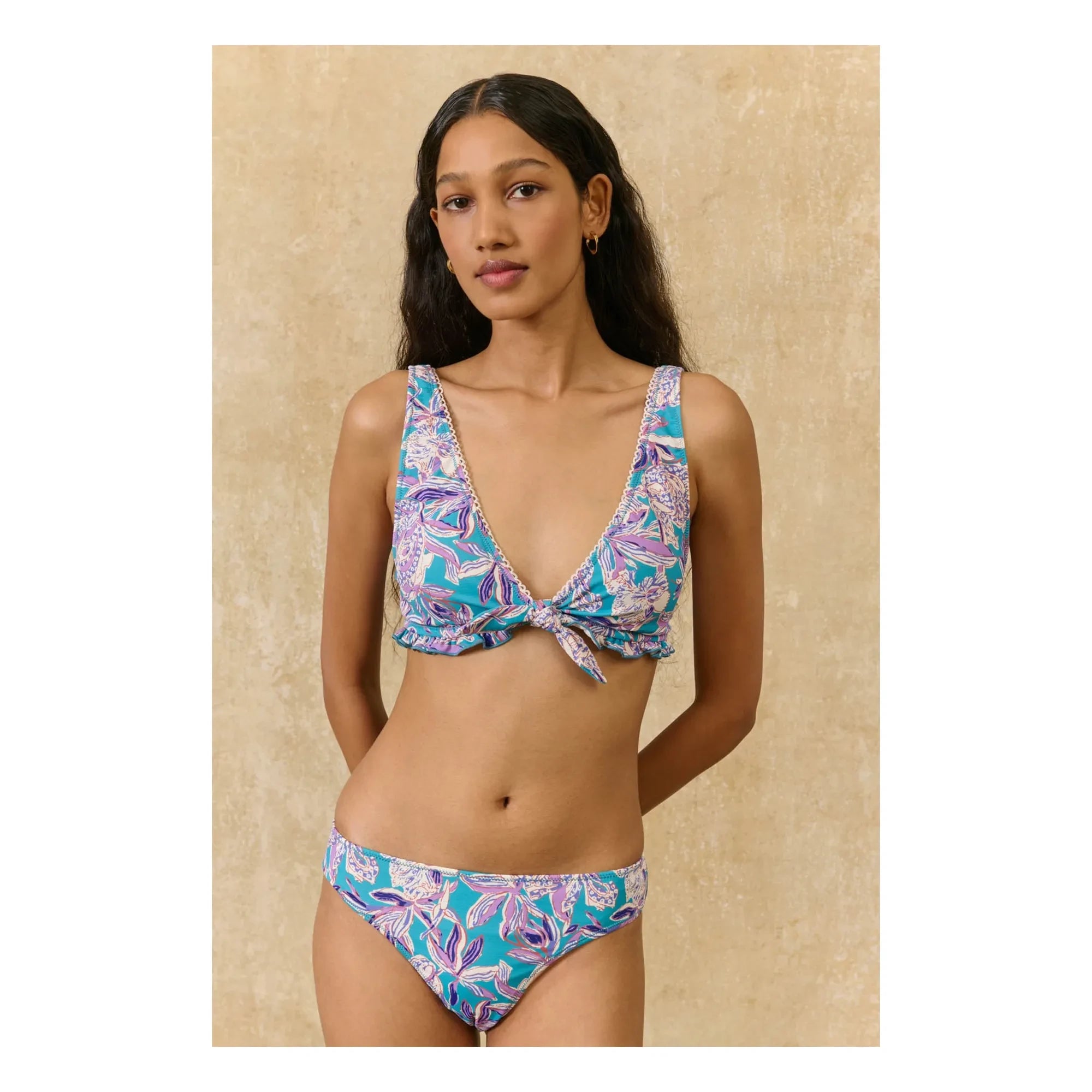 Louise Misha - Parte superior de bikini Ohau | Azul