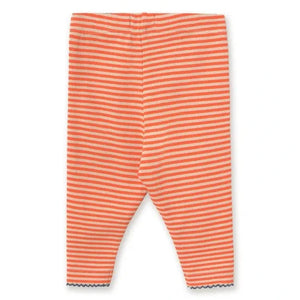 Tinycottons - Leggings de algodón orgánico acanalados a rayas | Rojo