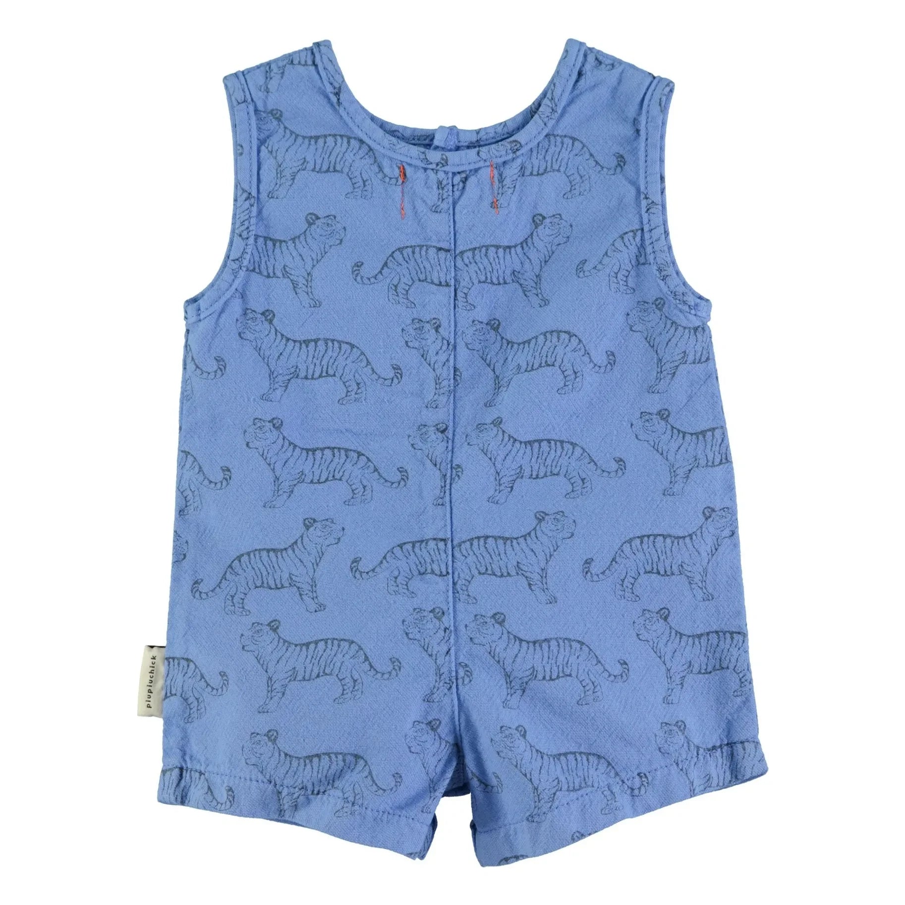Piupiuchick - Mono de algodón orgánico con estampado de tigre | Azul