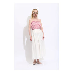 BELLEPIECE - Falda de algodón Claude | Blanco