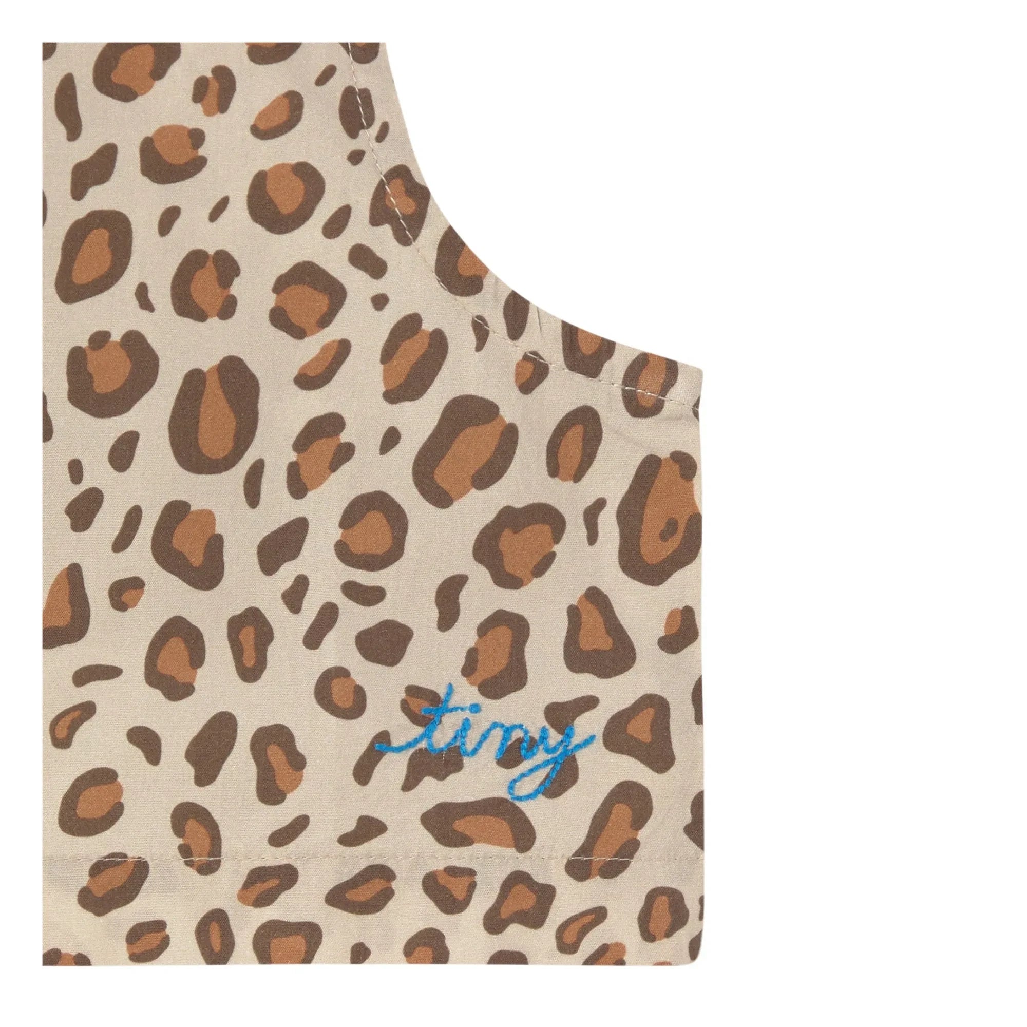 Tinycottons - Top Popelín Leopardo | Marrón
