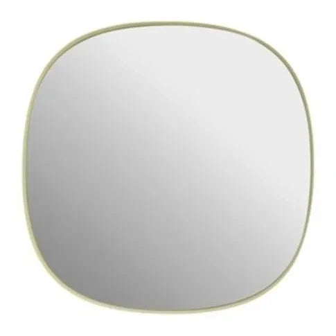 Muuto - Espejo de pared enmarcado 40x40 cm | Amarillo pálido