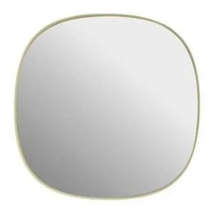 Muuto - Espejo de pared enmarcado 40x40 cm | Amarillo pálido