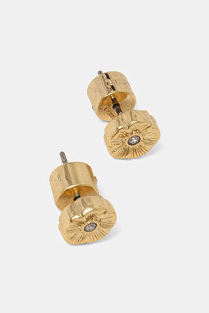 Pendientes cúbicos metálicos Coach para mujer