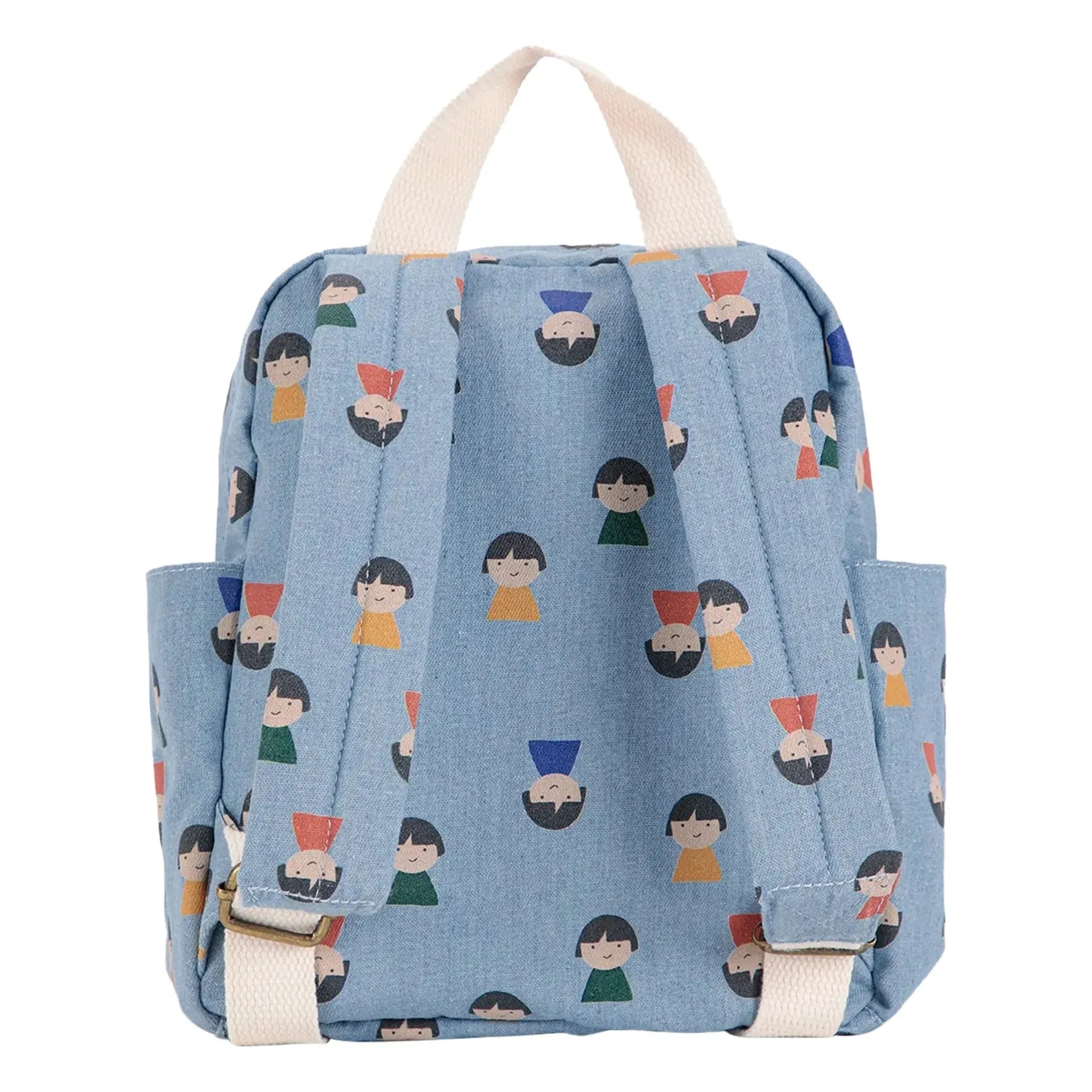 Bobo Choses - Mochila de algodón orgánico con estampado de dibujos animados | Azul Vaquero