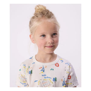 Petit Bateau - Pijama corto ópera | Blanco