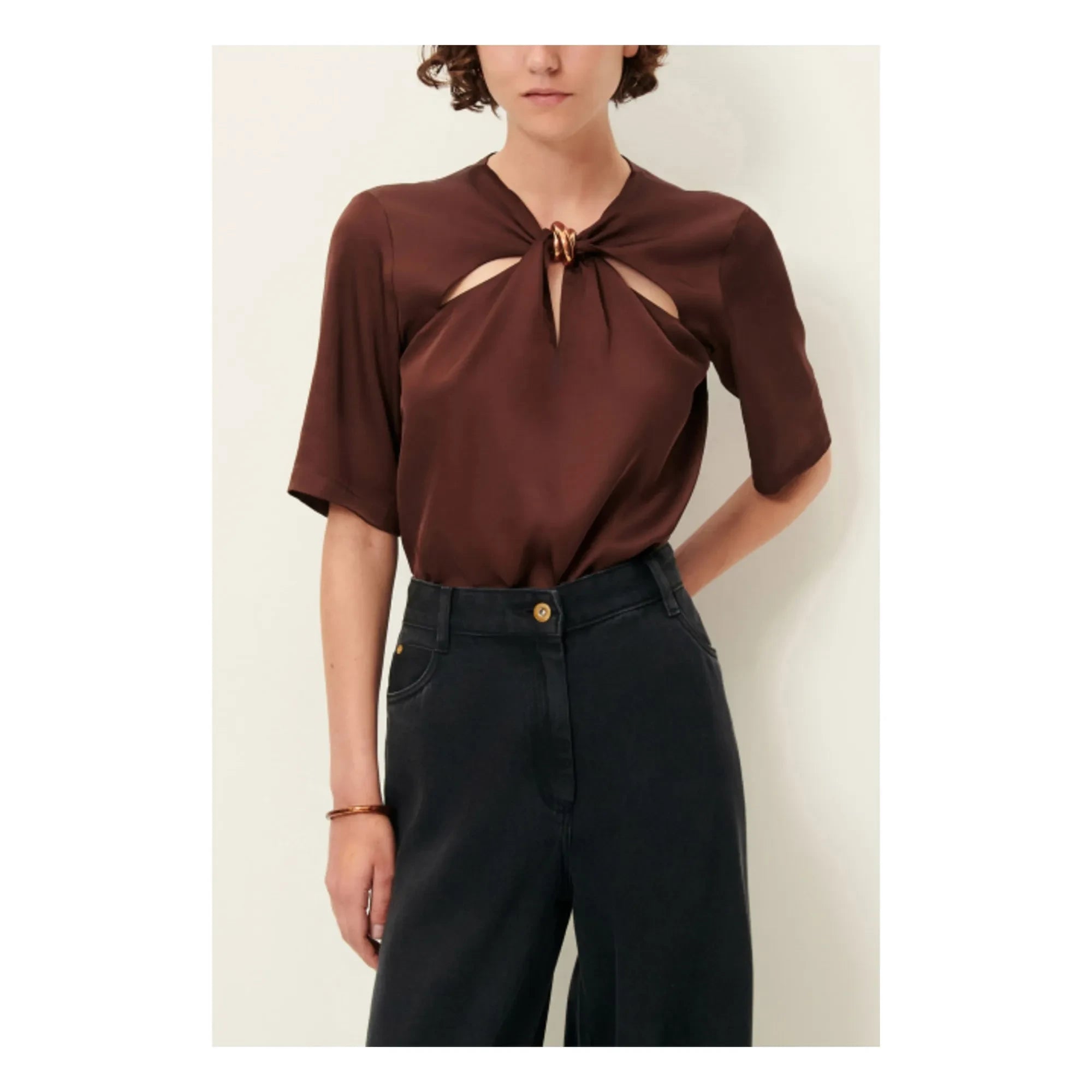 Sessùn - Blusa Amaya | Marrón