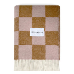 Maison Deux - Manta de lana Damier | Terracota