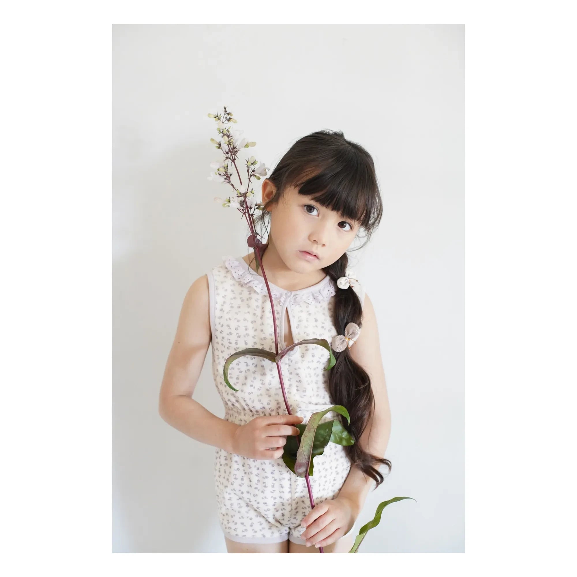 Soor Ploom - Mono Club Fleurie de algodón orgánico | Blanco roto