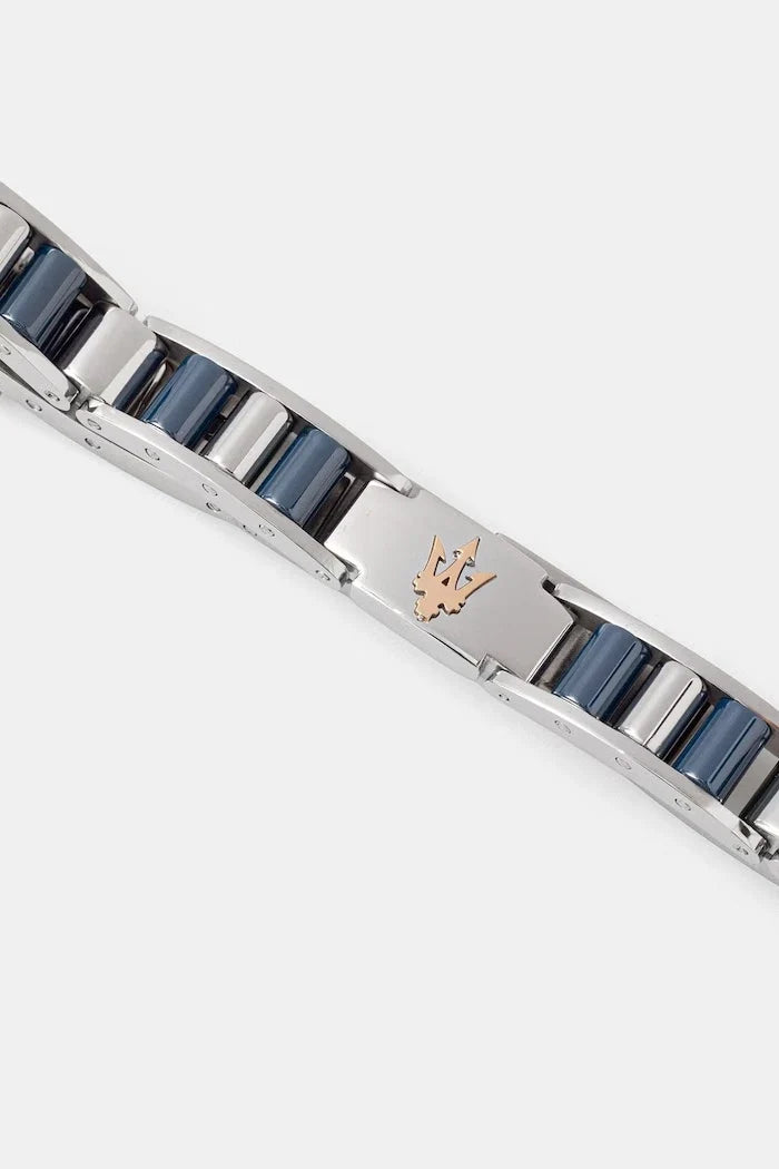 MASERATI Pulsera para hombre de acero inoxidable y cerámica