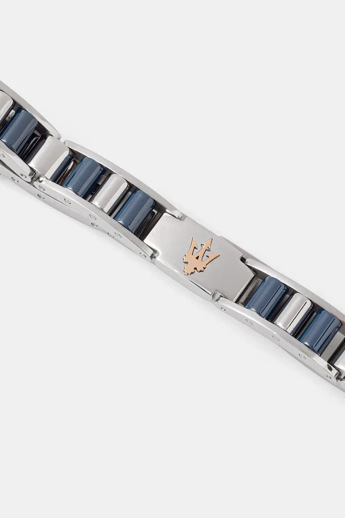 MASERATI Pulsera para hombre de acero inoxidable y cerámica