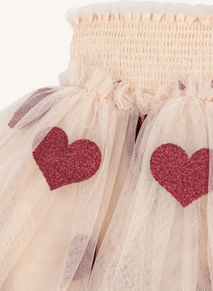 Konges Sløjd - Kalpler Detaylı Geri Dönüştürülmüş Elyaf Tül Etek | Soluk Pembe