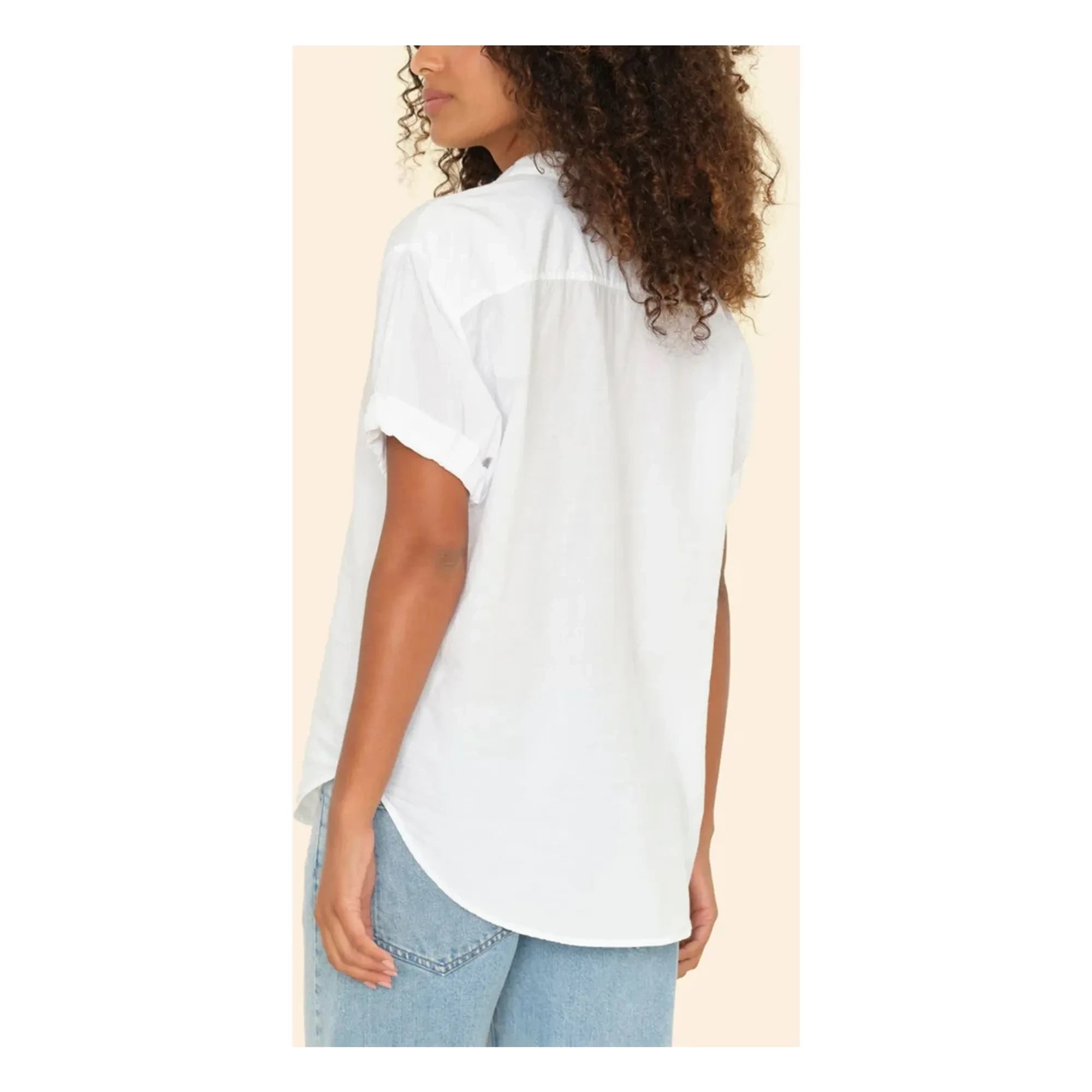 Xirena - Camisa de popelina de algodón Channing | Blanco