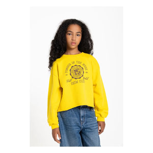 Sudadera BAY de algodón orgánico con el dedo en la nariz | Amarilla