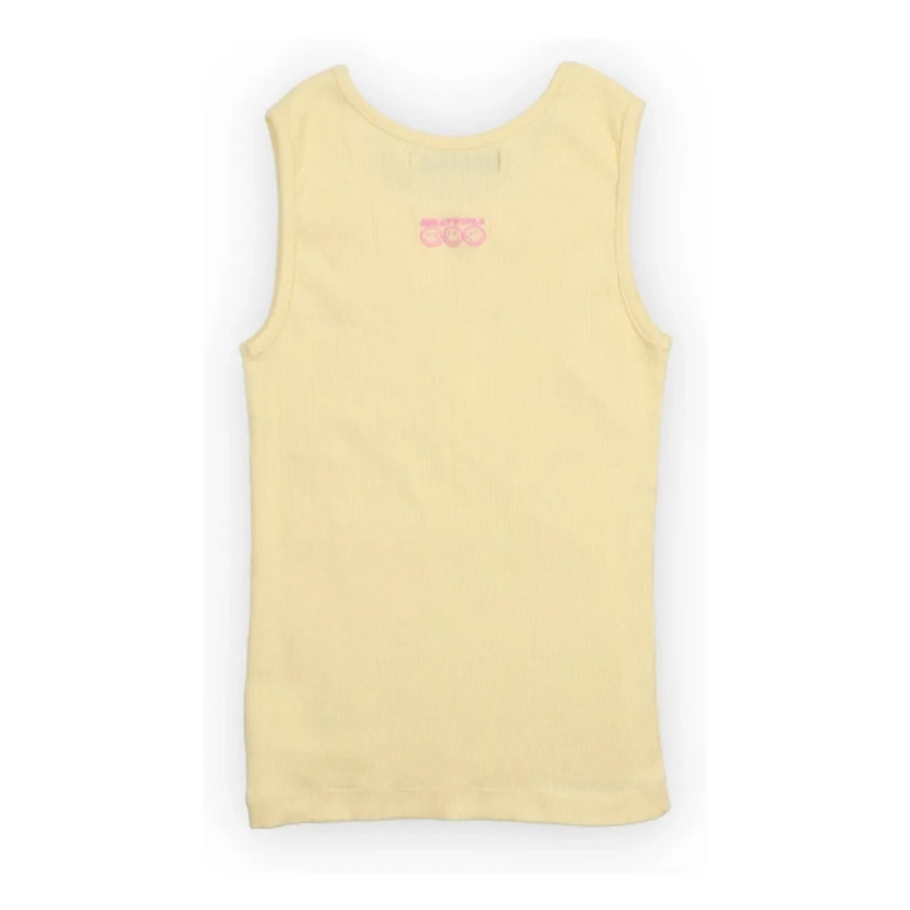 the new society - Smiley Ribbed Tank Top | Pale yellow