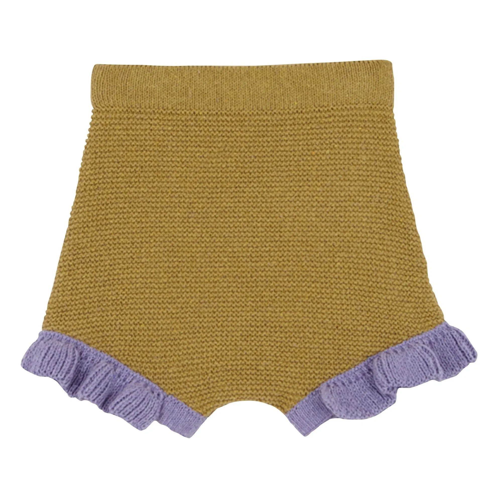 birinit - Short de malla con volantes amarillo verdoso