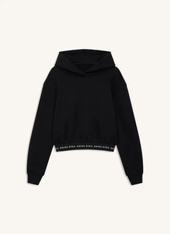 Anine Bing - Sudadera de algodón recortada Dany | Negro