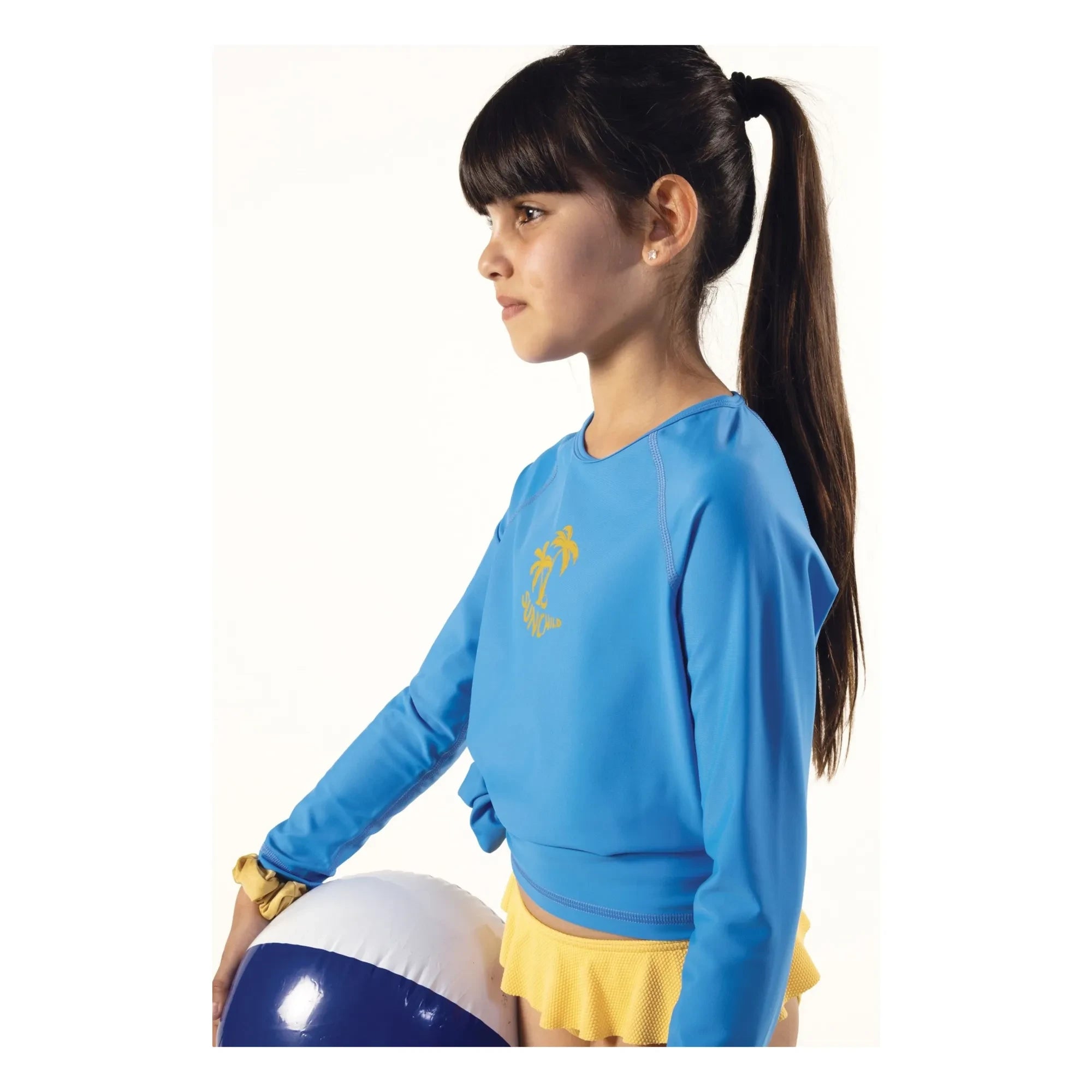 Sunchild - Camiseta de protección UV Smallpalm Saco | Azul celeste
