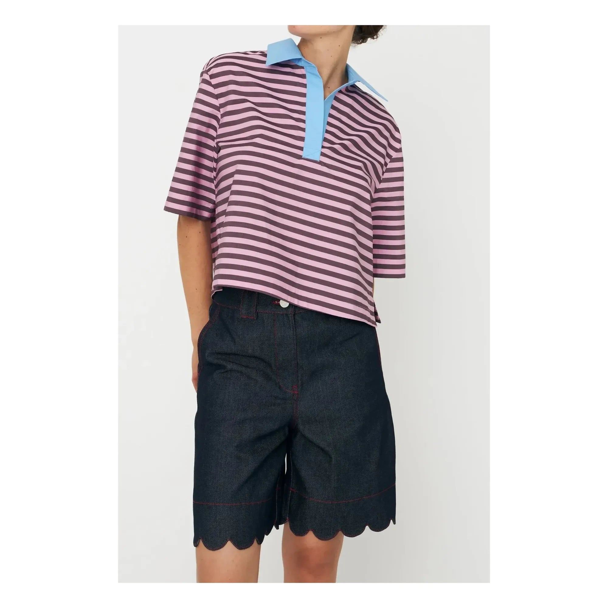 Stella Nova - Pantalones cortos de algodón con elástico | Azul oscuro