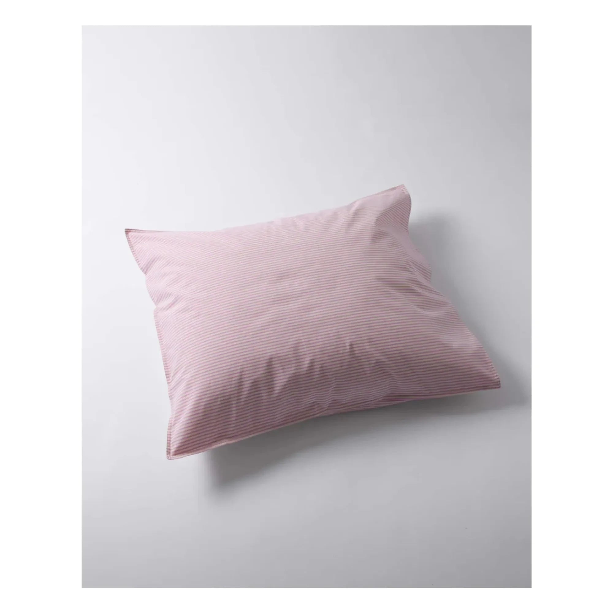Suite 702 - Funda de almohada de algodón a rayas | Rosa
