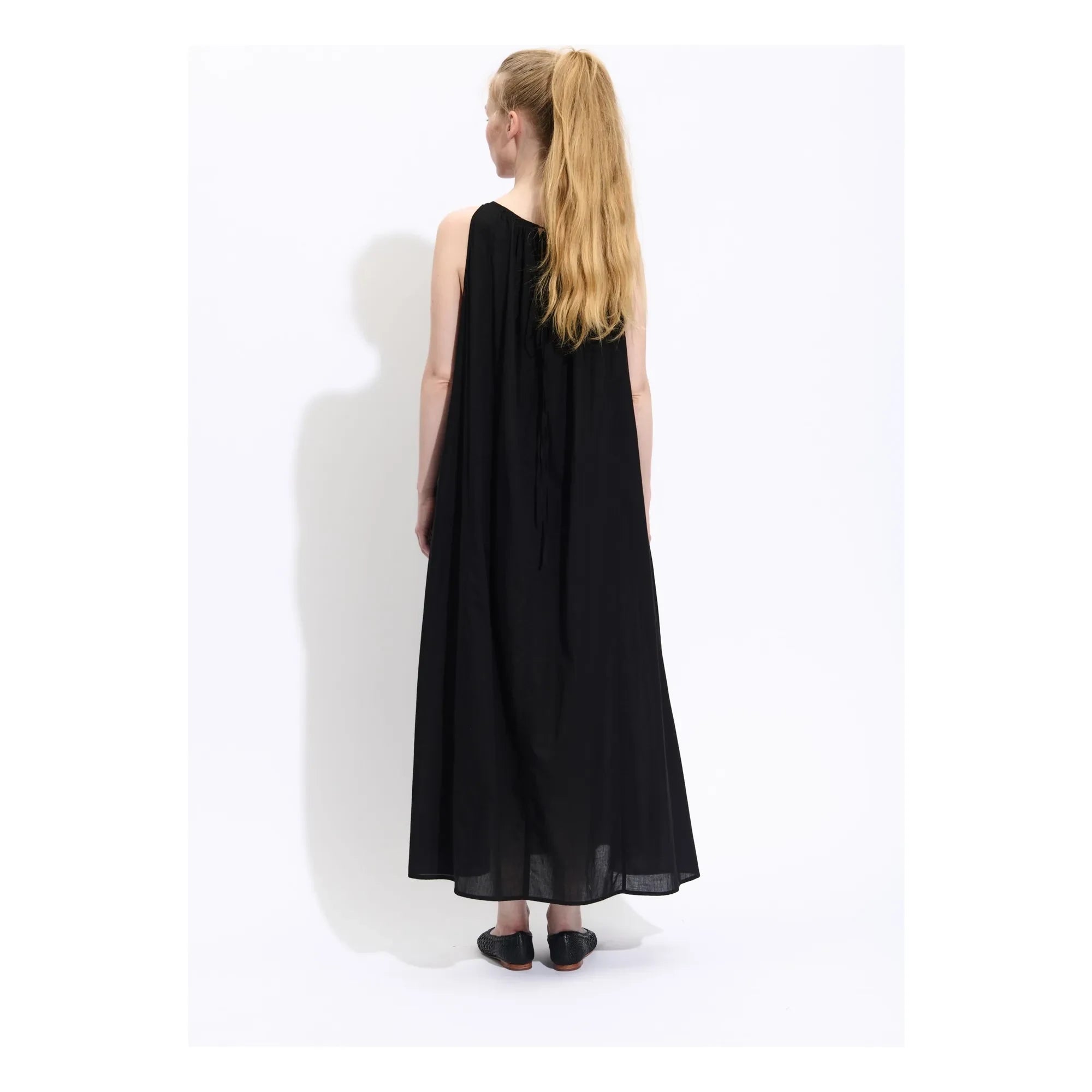 BELLEPIECE - Vestido de velo de algodón Biaccio | Negro