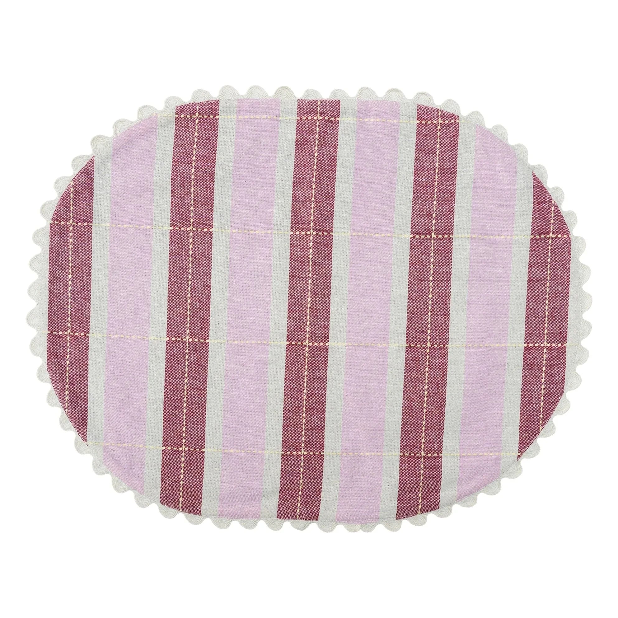 Tarta Gelatina - Manteles individuales de algodón orgánico - Set de 2 | Rosa